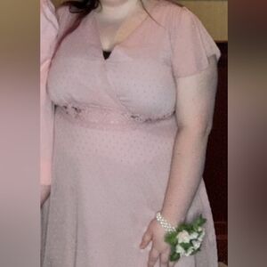 Pink Short Sleeve Dress